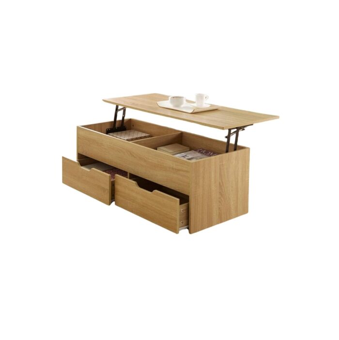 Home Source Oak Wooden Lift Coffee Table
