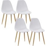 Homcom Set 4 Modern Armless Kitchen Chair 88.5cm 4pcs
